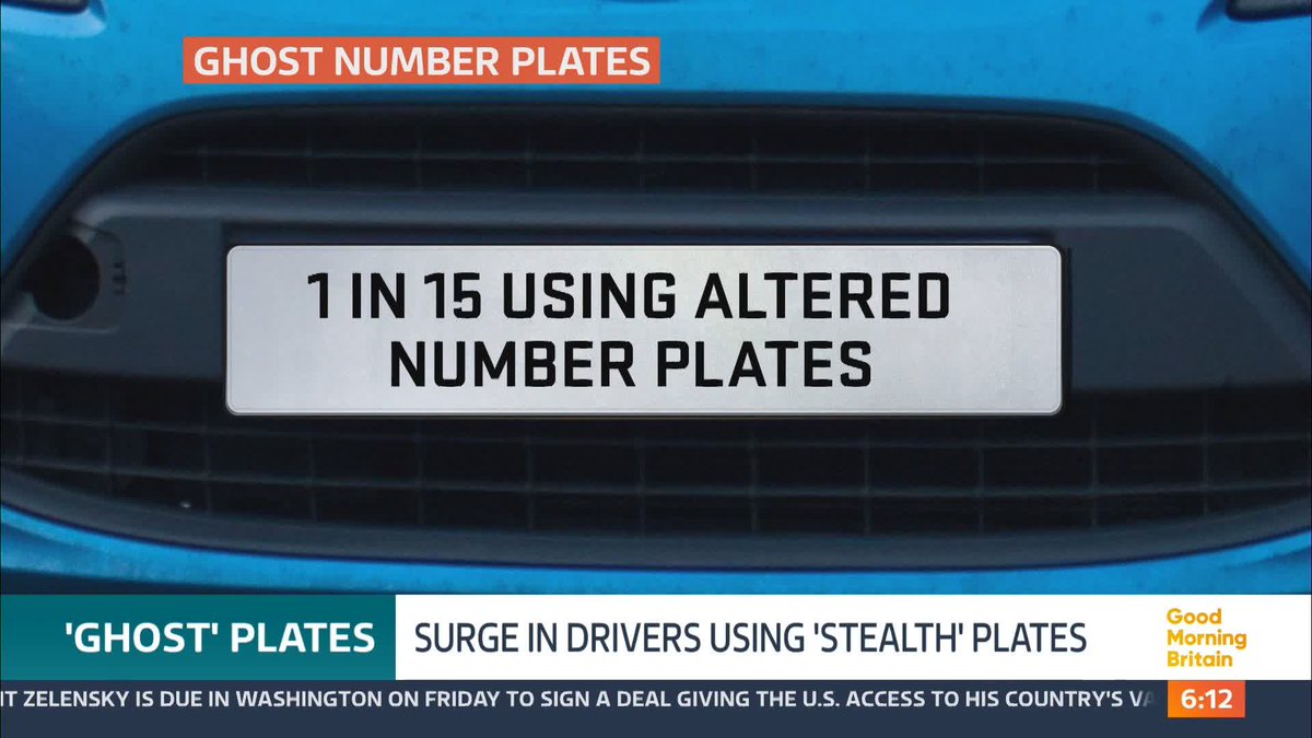 Dangerous drivers who use "ghost" number plates - which can't be read by police cameras - could face fines of a thousand pounds in future, under plans. Research suggests around 1 in 15 motorists use reflective sprays and other techniques to modify licence plates.