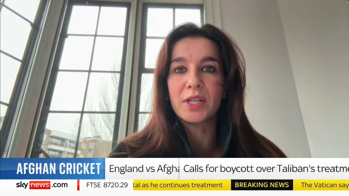 The England Cricket men's one-day international side against Afghanistan is set to go ahead today, despite calls to boycott the fixture in Lahore, Pakistan. Sky's Yalda Hakim provides some insight on the controversy ⬇️ 🔗 📺 Sky 501 and YouTube