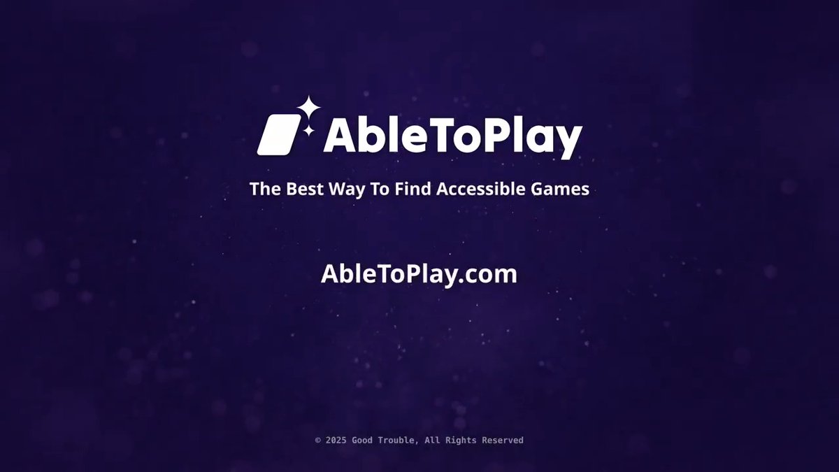 Check out AbleToPlay, an all-new way to discover games based on how well they meet your accessibility needs and preferences. Built with help from Child's Play, Games For Change, and thousands of gamers with disabilities.