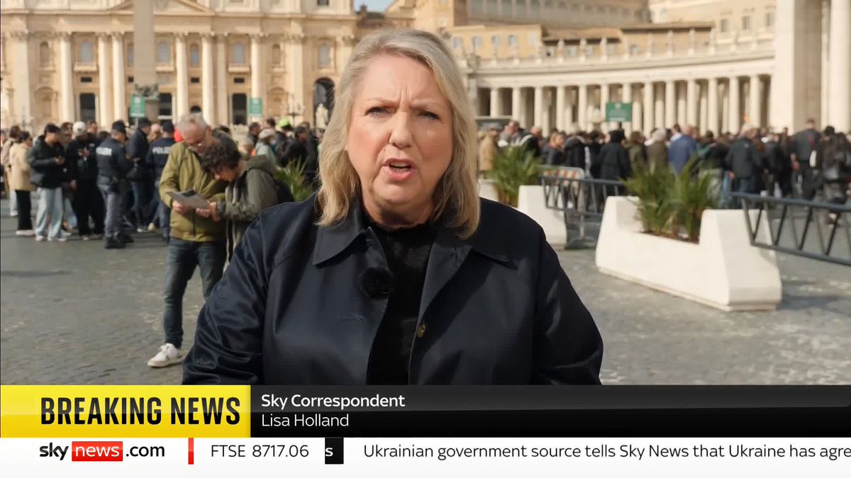 BREAKING: The Pope has woke up and is continuing therapy, according to Vatican sources. 📺 Sky 501, Virgin 602, Freeview 233 and YouTube