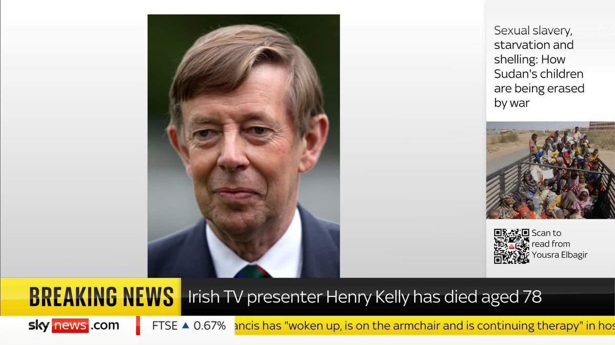 BREAKING: Going For Gold presenter Henry Kelly has died aged 78, his family has said. The Irish writer and broadcaster died "peacefully" on Tuesday "after a period of ill health", his family said. ➡️ 📺 Sky 501, Virgin 602, Freeview 233 and YouTube
