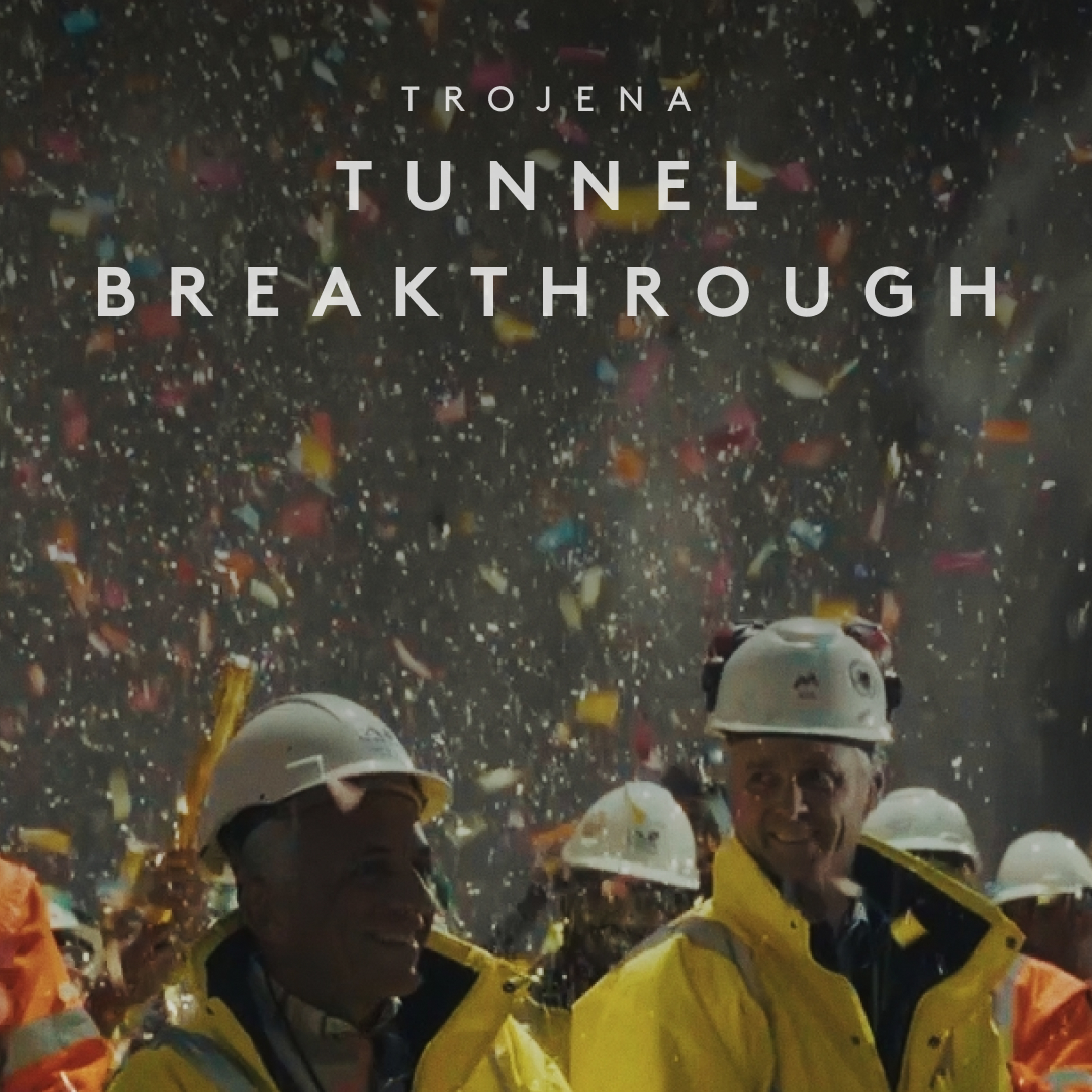 Trojena celebrates a significant milestone with the breakthrough of the B1 Tunnel accessing the Vault in the Gateway Cluster. At 163m long, 12.7m wide & 8.9m high, it's a true engineering feat. #Trojena #NEOM