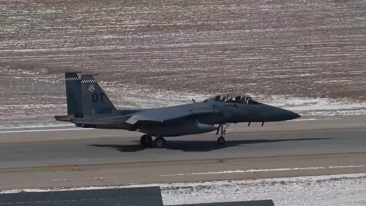 F-15 EX Eagle II performs unrestricted climb to commemorate the 50th anniversary of Project Streak Eagle.🤘😎