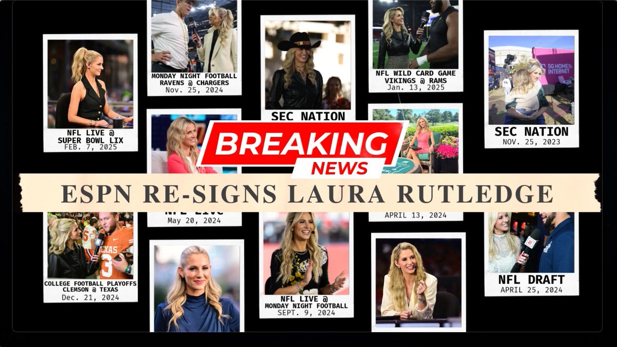 Congratulations Laura Rutledge! ESPN re-signs the versatile host &amp; reporter 🏈⛳️ Watch &amp; read more on her extensive portfolio: