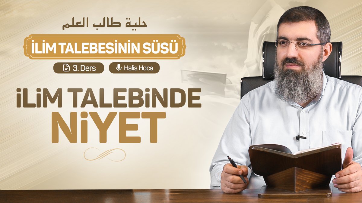 İlim talebinin sıhhat şartlarından olan niyet üzerine konuştuk; ihlasa dikkat etmeden, ilim ehlinin övgüsünü kazanmak, başkalarına üstünlük taslamak ve insanların ilgisini çekmeyi ummak amacıyla ilim öğrenmenin zararlarını ele aldık. 📘 İlim Talebesinin Süsü 3
