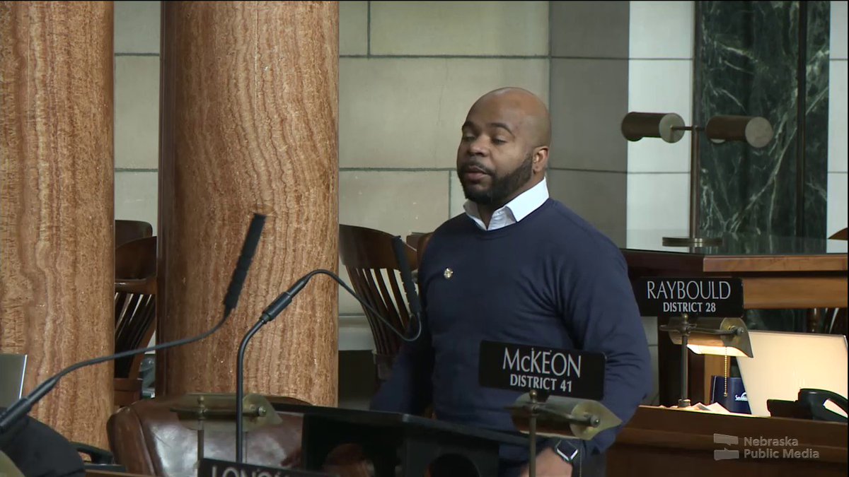 On the #neleg floor, Sen. Terrell McKinney expressed his disappointment with the University of Nebraska system for getting rid of its DEI programs. "We wonder why the Huskers haven't won a national championship," he said. "It's things like this."