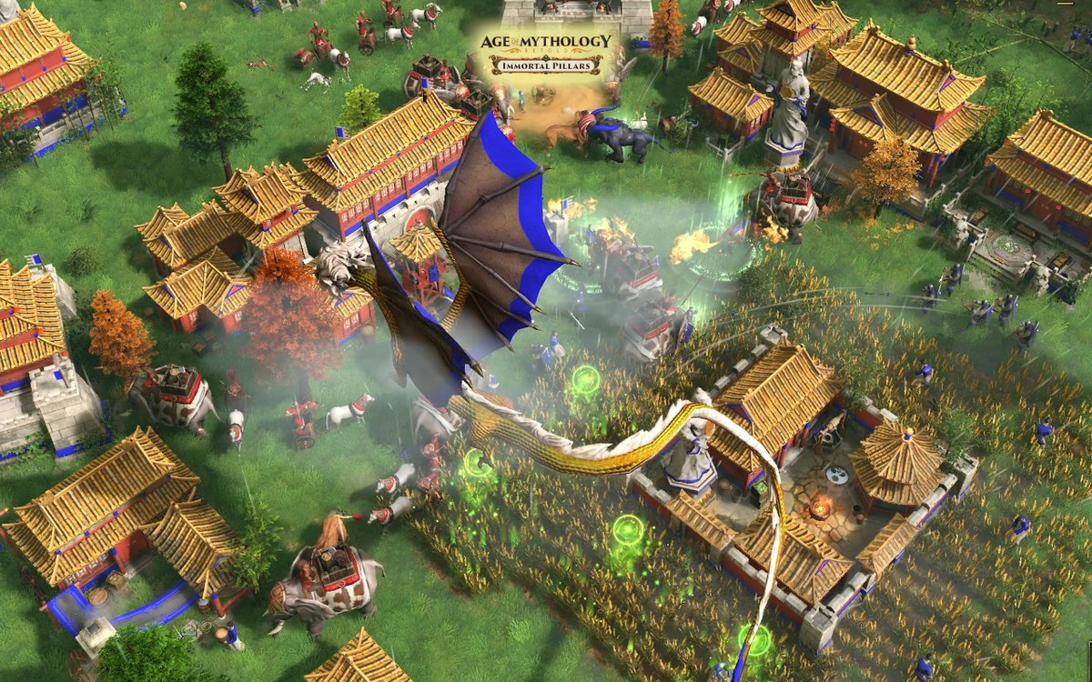 As storm clouds gather, brace yourself! Huangdi’s mighty power, Yinglong’s Wrath, calls upon the legendary rain and lightning dragon itself! Yinglong unleashes devastating thunderbolts, striking foes in an area of destruction. Will you face the fury of Yinglong when Age of Mythology: Retold - Immortal Pillars storms onto the battlefield on March 4th?