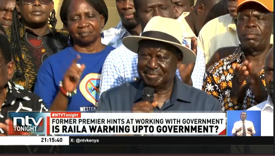 Is Raila Warming Up To Govt? Raila Odinga has hinted at working with the Kenya Kwanza administration. Raila says it's time for all Kenyans move forward as a nation. #NTVTonight Number8, the poet