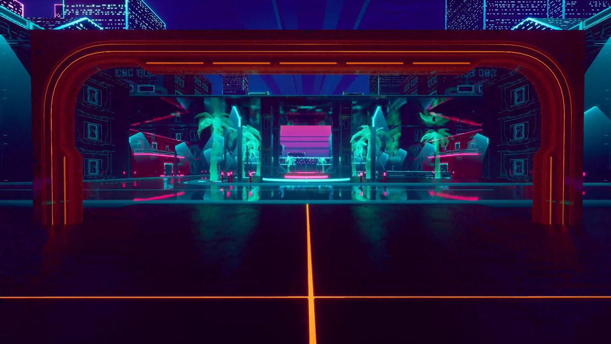 Virtual worlds, a neon game arena, a futuristic city landscape. What will you build with this modular holographic synthwave-style environment pack by Mesh Masters? ➡️: