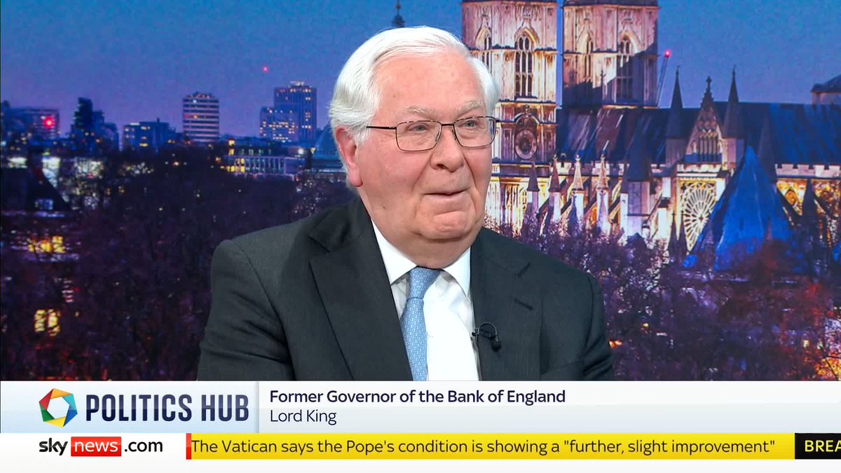 Interesting to hear Lord Mervyn King talk about what Rachel Reeves was like when he was her boss at the Bank of England “She was self-confident. She did not feel that she should bow down to those of us at the top of the bank”