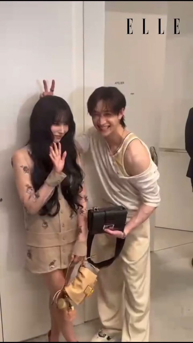 TWICE MINA and Stray Kids Bang Chan at the Fendi Show