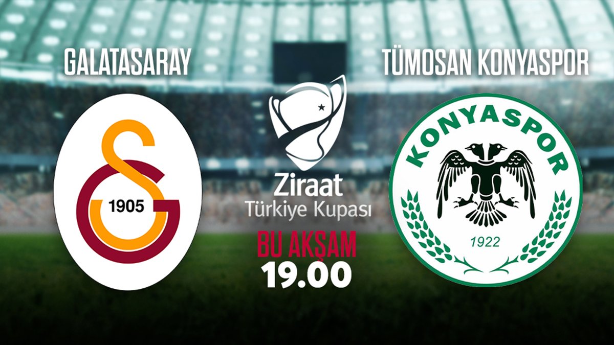 Kupa heyecanı atv'de 🏆 #Galatasaray - #TümosanKonyaspor Ziraat Türkiye Kupası maçı bu akşam 19.00'da atv'de.