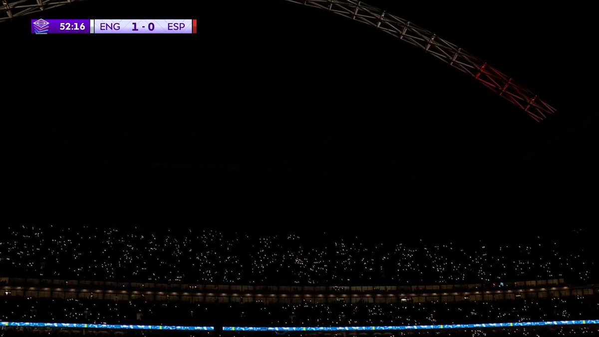 The lights have gone out at Wembley! #ITVFootball | #UWNL