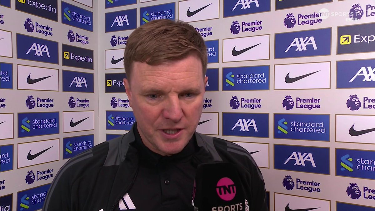 "Two really soft goals to concede." Eddie Howe gives his verdict on Newcastle's defeat at Anfield 🏟 🎙 Becky Ives | 📺 TNT Sports &amp; discovery+ UK