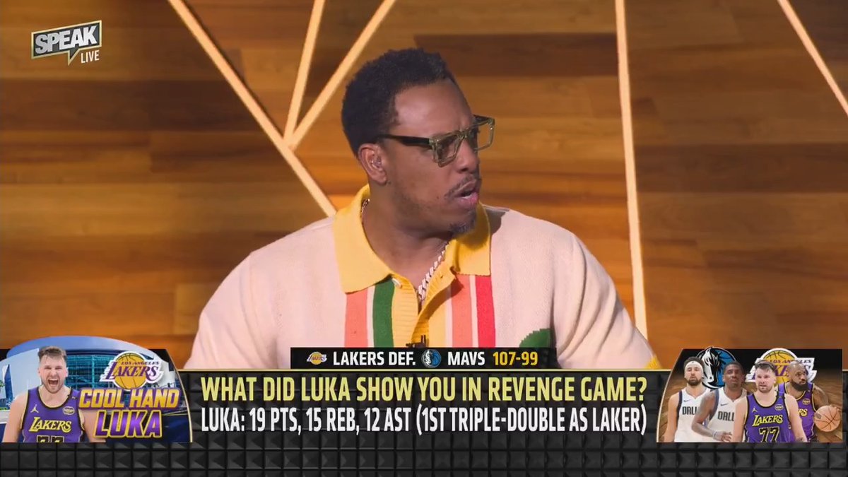 .Paul Pierce: Luka has been a great player but now he has an aura. "LeBron is giving that man aura!"