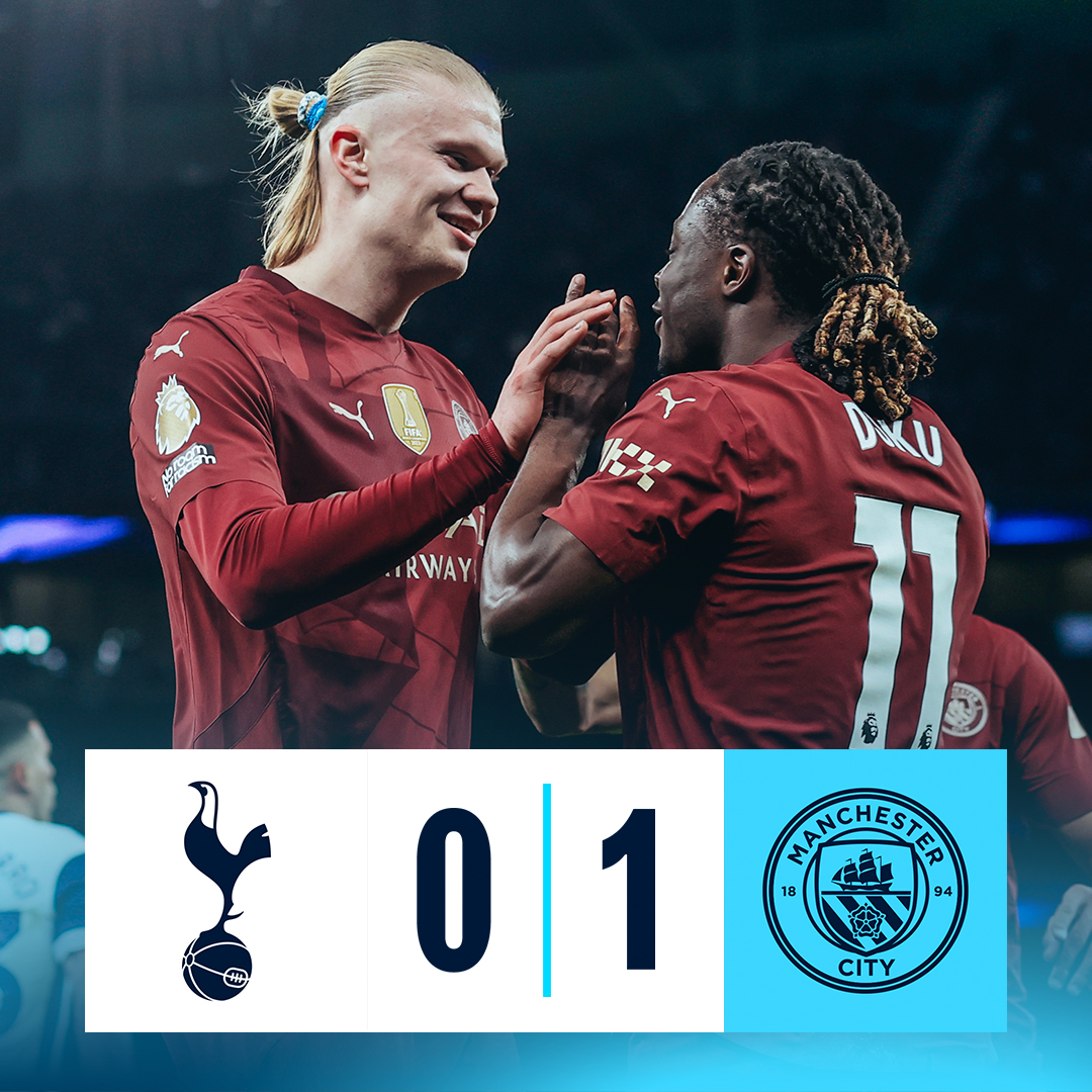 Haaland's 20th @PremierLeague goal of the season secured a win at Spurs 💪