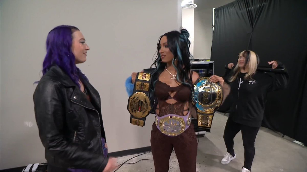 Former ROH Women's World TV Champion Billie Starkz stands alongside Momo Watanabe as they confront Mercedes Moné! Watch #AEWDynamite LIVE on TBS &amp; Max @Stardom_Momo | Mercedes Moné Varnado | BIG Billie Starkz • ビリー・スタークス