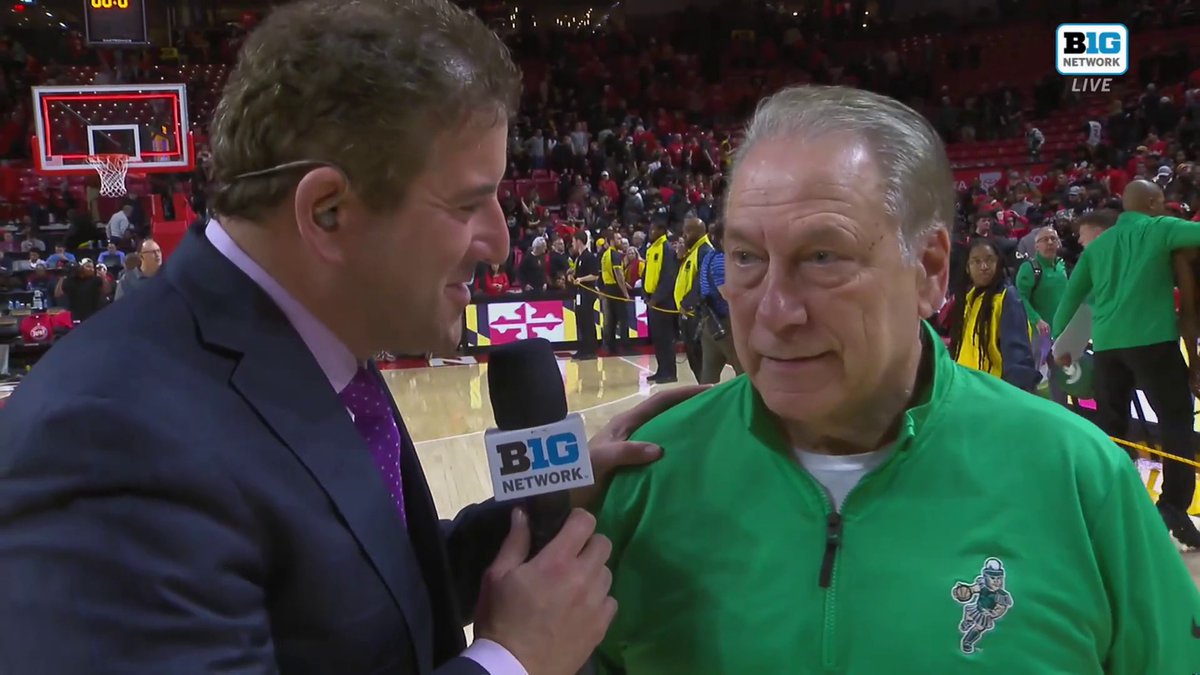 Tom Izzo: "That was a lucky shot, but nobody can say we didn't deserve to win this game... We deserved to win this game... " Andy Katz: "Why do you think you guys deserved to win?" Izzo: "We played our tail off the whole game. Didn't you watch it?"