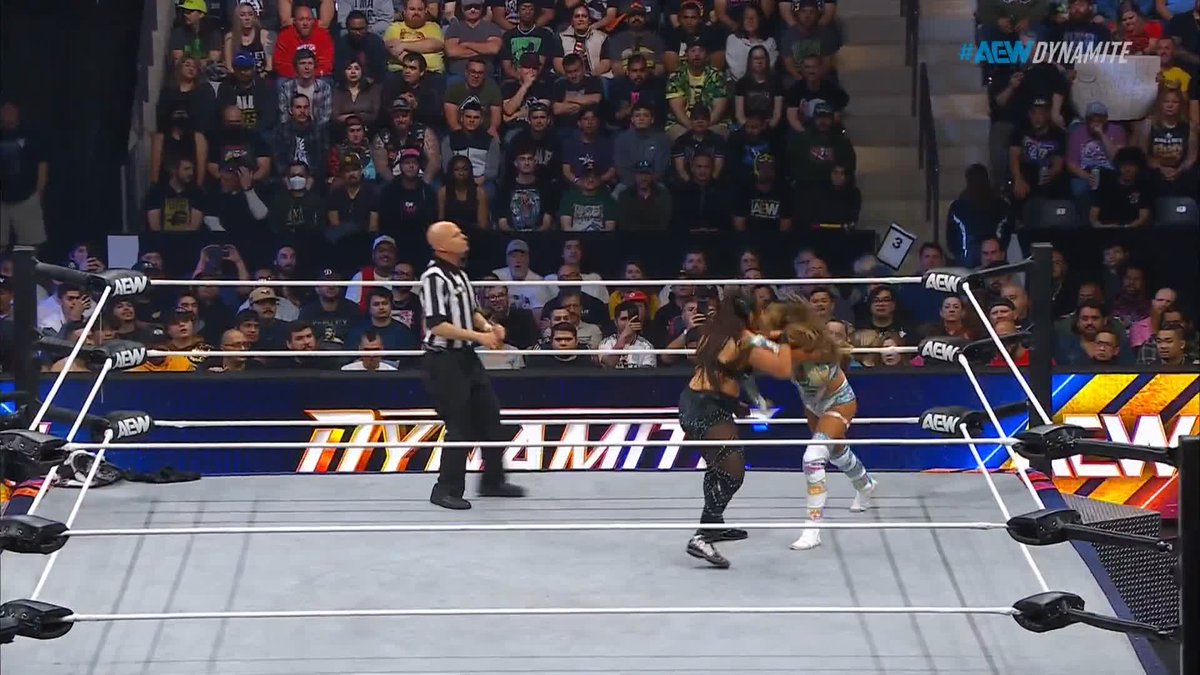 Harley Cameron is still in this match! Watch #AEWDynamite LIVE on TBS & Max @HarleyCameron_ | The Virtuosa