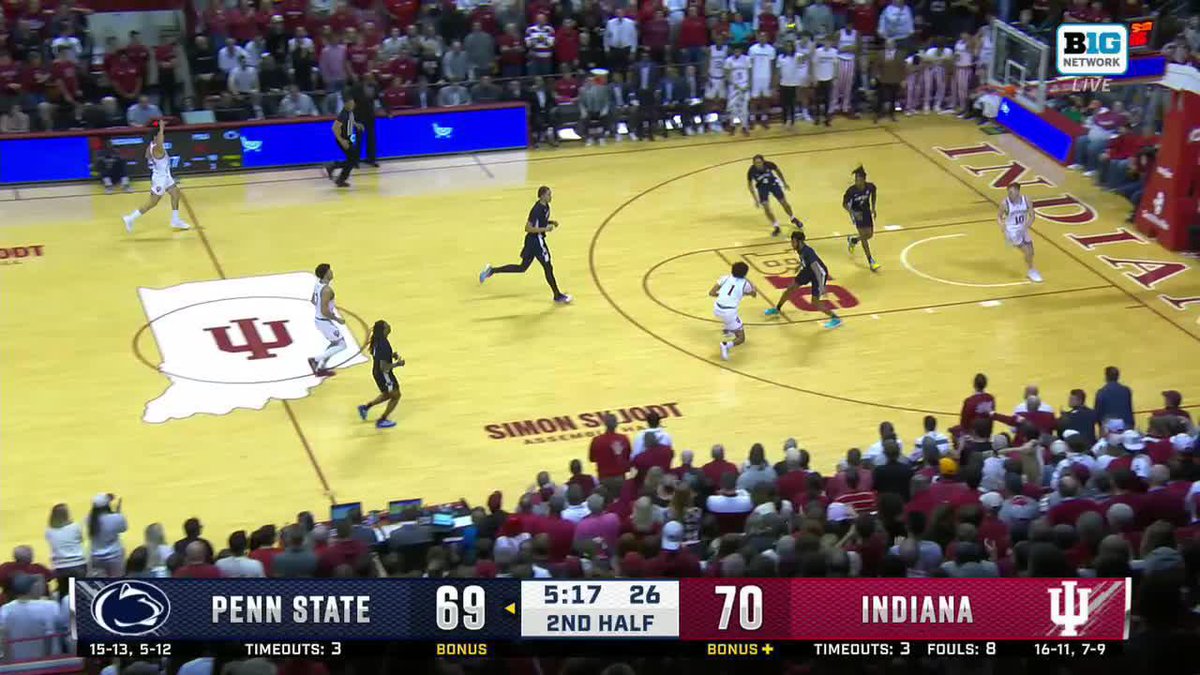 TREY GALLOWAY BACK-TO-BACK 👌'S. Trey Galloway | #IUBB 📺: Big Ten Network