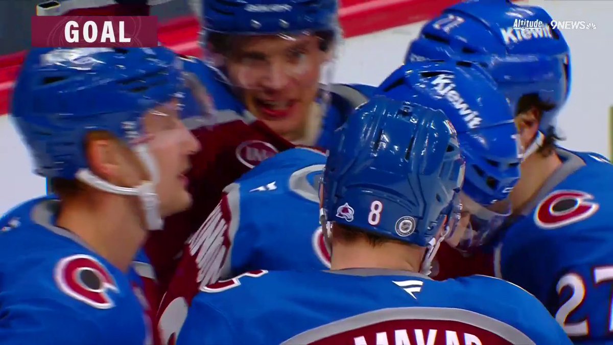 Nathan MacKinnon must have heard it's Spring Training, as he bats in his second of the night! ⚾