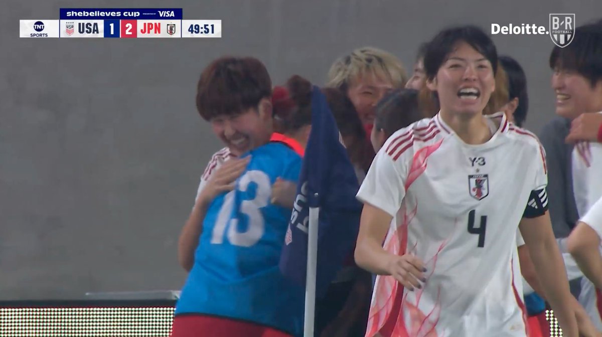 なでしこジャパンがアメリカ相手に優勝を決めた決勝ゴール🇯🇵🌸 長谷川唯の絶妙なFKを最後は古賀塔子が押し込みこれが決勝弾に🔥🔥 #SheBelievesCup