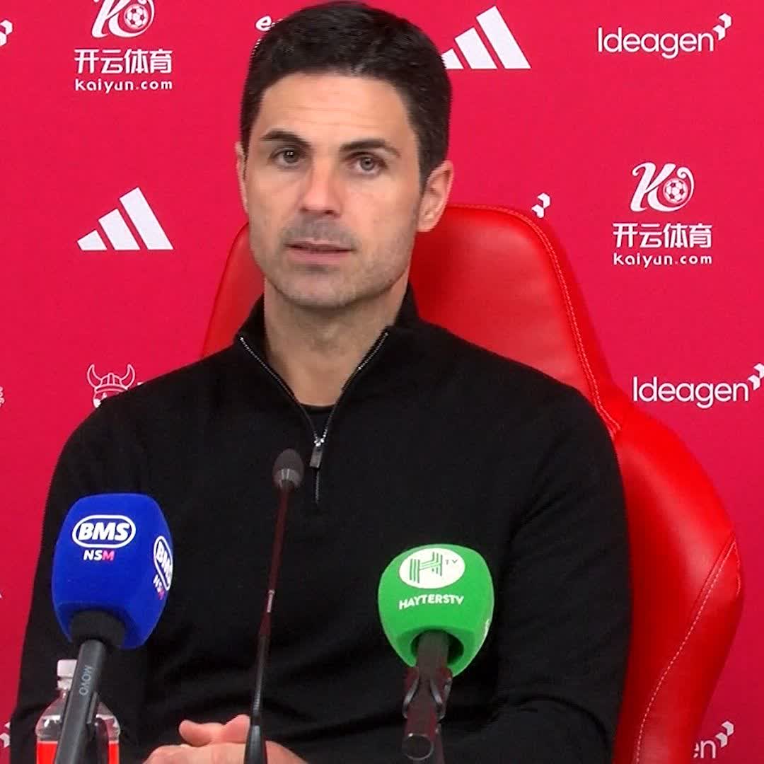 Mikel Arteta says it's "very disappointing not to win" against Nottingham Forest in Arsenal's goalless draw 💭