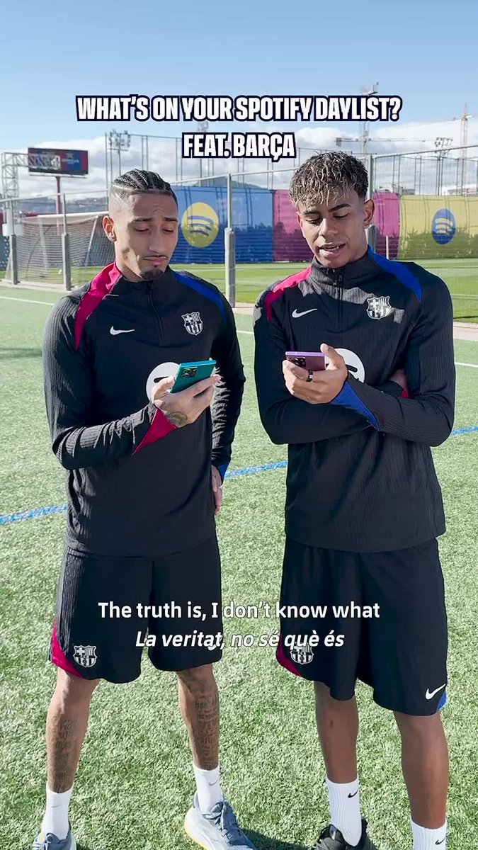 👀 The players find out their @spotify daylist. What's on yours? 🧘🏌️🏝️🪩🥁