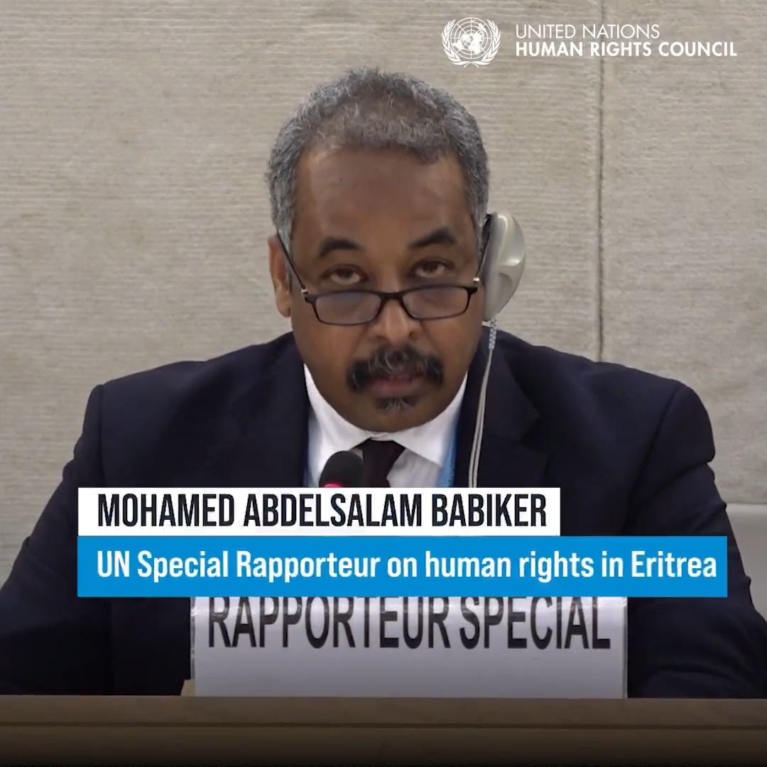 "#Eritrea continues to face a grave and longstanding human rights crisis characterized by the repression of fundamental rights," Special Rapporteur on #Eritrea Mohamed Babiker said at the 58th session of the United Nations Human Rights Council. #HRC58