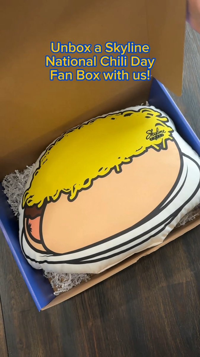 This is what dreams are made of! ✨ ​ Check out this Skyline Fan box including a Skyline Way plate, cracker bowl and Oyster Cracker packs, a $50 gift card, Cincy Shirts Coney pillow, and a Skyline sleep mask so you can dream about Coneys all day and night long!​ Drop a “☁️ 🌭 💤” and use #SkylineChiliDaySweeps in the comments for your chance to win!​ -​ -​ -​ WE WILL CONTACT THE WINNER BY REPLYING TO YOUR COMMENT ON THIS POST. WE WILL NOT SEND YOU A FRIEND REQUEST, DM YOU A LINK, HAVE YOU DOWNLOAD AN APP, OR ASK FOR CREDIT CARD INFORMATION. NO PURCHASE NECESSARY. One entry permitted per person per social media platform. Sponsored by Skyline Chili, Inc. Must be a Florida, Indiana, Kentucky, or Ohio resident 18 or older to enter. 2/27 at 8:30 AM ET and ends 2/28 at 9 AM EST. 10 winners will be randomly chosen from entries received on each of X, Facebook & Instagram and notified electronically by social media. Sweepstakes is not sponsored, endorsed, administered by, or affiliated with X, Facebook, or Instagram.