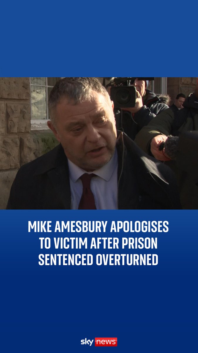 Mike Amesbury won an appeal against his 10-week jail sentence for punching a man in the street. He apologised to the victim outside court and refused to say if he would resign. Read more: