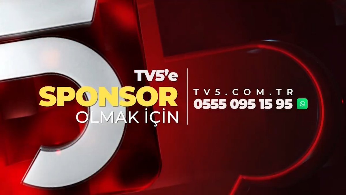 🖐️TV5’i Desteklediğiniz İçin Teşekkür Ederiz 🔴HESAP ADI: Hayat Reklam Prodüksiyon Sanayi Ve Ticaret Anonim Şirketi ➡️Kuveyt Türk (TL) İBAN: -TR13 0020 5000 0007 1706 6000 03 ➡️Kuveyt Türk (EURO) İBAN -TR56 0020 5000 0007 1706 6001 02 / Swift kodu - KTEFTRIS