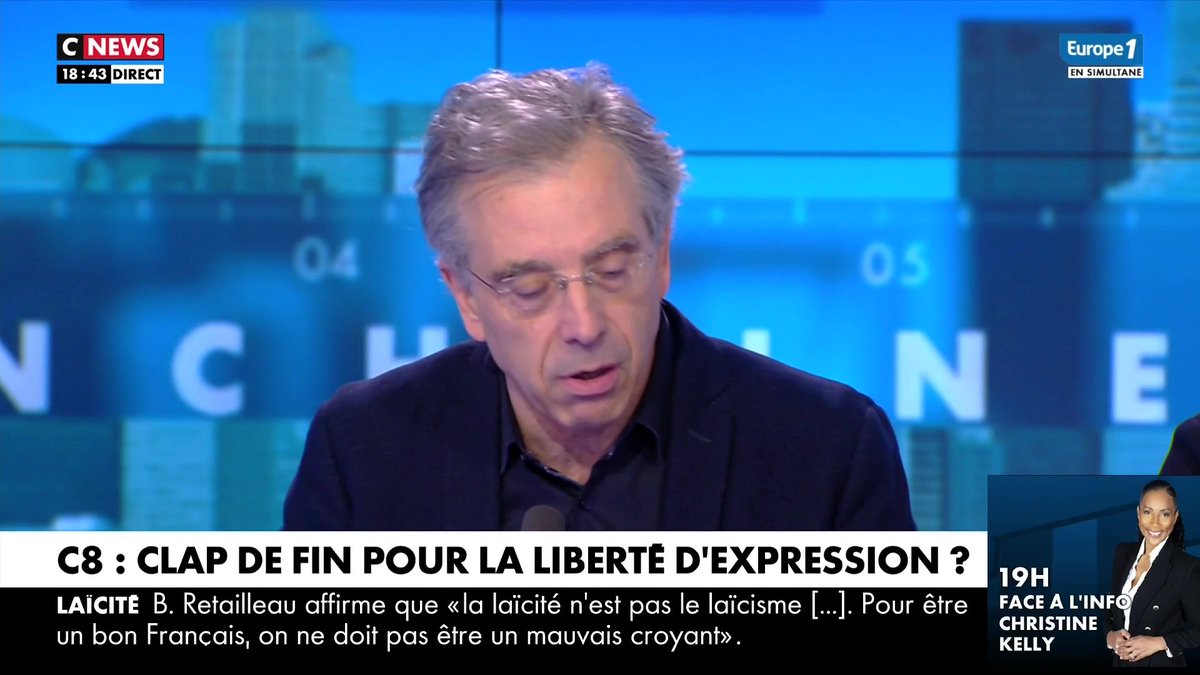 Fermeture de C8 : « Il ne me paraît pas normal qu’une autorité comme l’Arcom ait le pouvoir de fermer des chaines, c’est vraiment irrecevable », estime Dominique Reynié, directeur général Fondapol, dans #Punchline sur #Europe1.