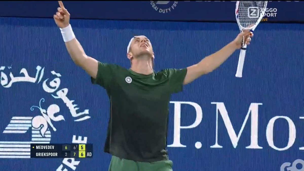 𝐘𝐄𝐒! Griekspoor verslaat Medvedev🔥 #ZiggoSport #DDFTennis