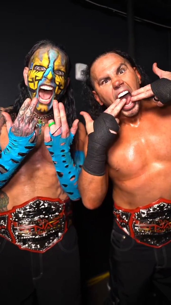 "The Hardy Party is coming to New York City!" Fraxiom vs. The Hardy Boyz for the TNA Wrestling Tag Team Titles at #WWERoadblock. It doesn't get much bigger than this! 📍 The Theater At MSG 🎟️