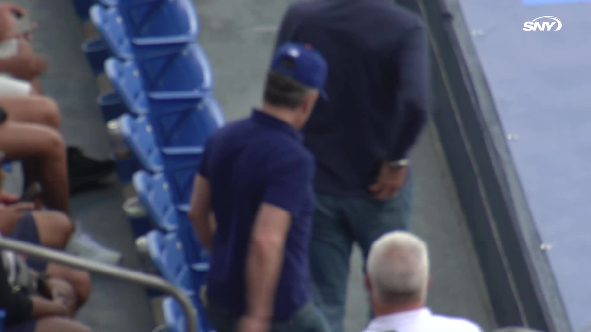 Jerry Seinfeld is at Clover Park for today's Mets spring training game