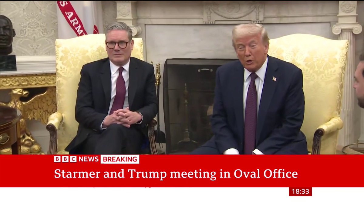 "We're going to be discussing many things today... we get along very famously" US President Donald Trump welcomes UK PM Keir Starmer to the Oval Office ahead of talks Follow live: