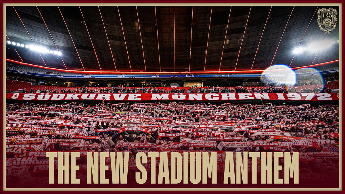 🎶 Die neue Stadionhymne des FC Bayern – ein Geschenk von der Südkurve München 🔴⚪ #FCBayern125 #MiaSanMia