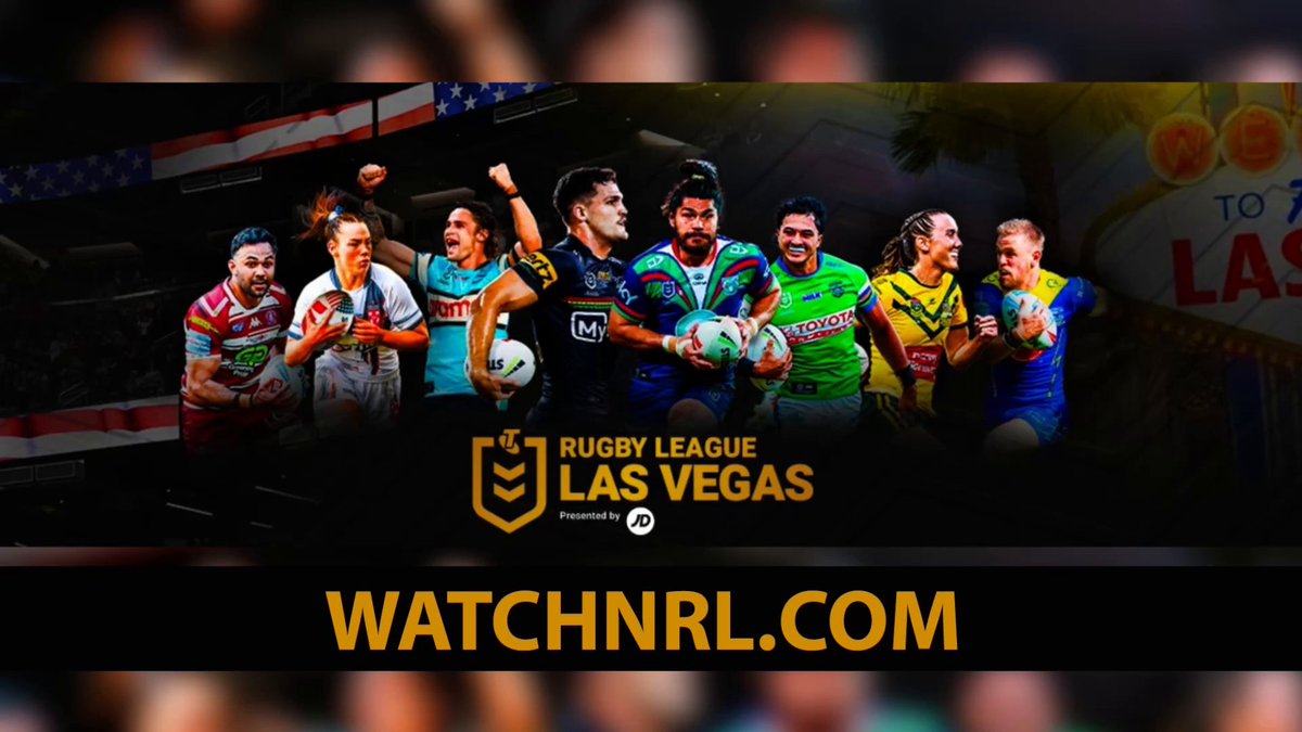 Just 2 more sleeps until Rugby League Las Vegas 25 kicks off at Allegiant Stadium, Las Vegas! 🤩 USA fans can watch it all on the Fox Broadcast Network, Fox Sports 1 and Fox Soccer Plus or head to Rob Gronkowski