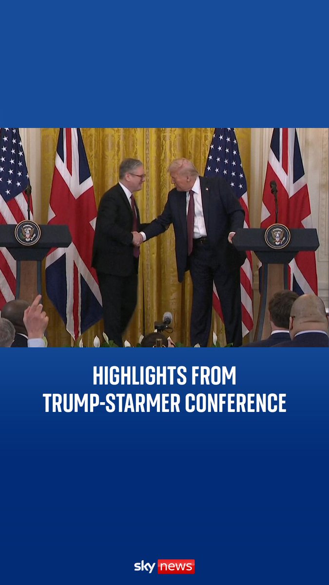 Trump says Starmer is a 'tough negotiator' and a 'very special person' during conference at White House. Here are some of the highlights...
