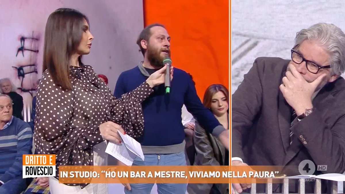 Cosimo, ristoratore di Mestre che è stato aggredito nel suo locale da un tunisino in possesso di una lama. L'aggressore è a piede libero nonostante si sia costituito, mentre Cosimo ha perso parzialmente la funzionalità di un polmone. #DrittoeRovescio in diretta su #Rete4