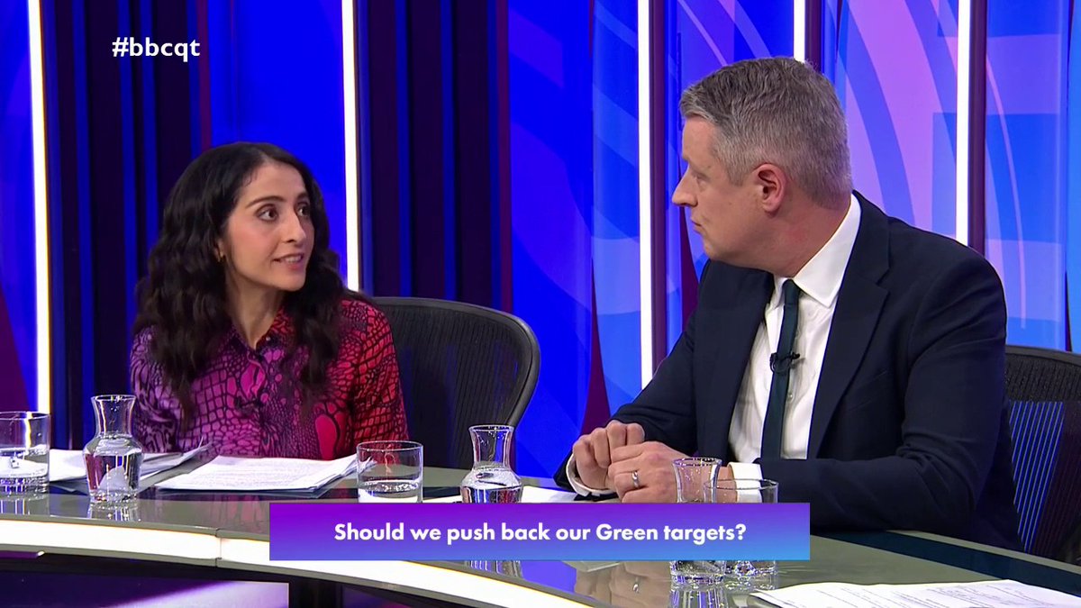 “We’ve got to wean ourselves off the reliance on gas and to do that we’ve got to massively expand our renewable energy” “We are nearly a year in… where is the action?” Labour’s Luke Pollard and Maya Goodfellow debate the Government’s progress on renewables #bbcqt