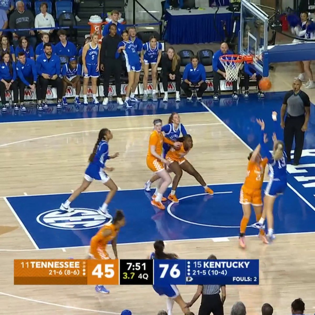 Clara Strack went 11-11 from the field against the Lady Vols 😮 Kentucky Women’s Basketball