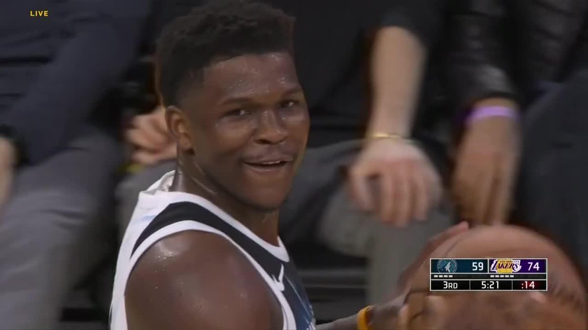Anthony Edwards picked up his 16th technical foul of the season vs. the Lakers. He was ejected from the game and will be suspended for the Wolves' next game.