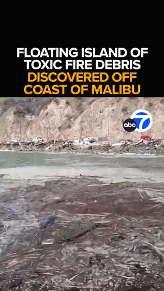It's a disgusting discovery off the coast of Malibu, a floating island of toxic fire debris. Now, new concerns of more waste from the Palisades Fire washing into the ocean as another storm moves in. The troubling images -Tonight at 11 from ABC7.