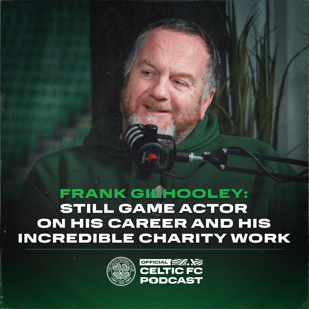New podcast episode 🚨🎙️ Still Game actor, Frank Gilhooley speaks about his acting career and his charity work for Celtic FC Foundation ahead of his Great Wall of China trek🍀 Watch the full episode below ⤵️