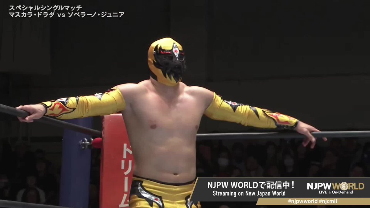 🇲🇽FANTASTICA MANIA 2025🇲🇽最終戦‼️ 両者序盤からフルスロットル‼️ハイスピードな攻防を展開‼️ 🆚 Soberano jr × マスカラ・ドラダ #njpwworld で配信中📡 視聴＆登録⏩ #NJPW #njpwworld #njcmll