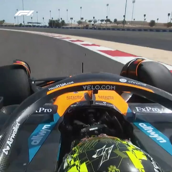 Watch Lando's hands, and wait for the super slow-mo of the wheel at the end 🤯 #F1Testing #F1