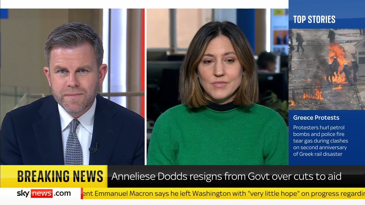 International development minister Anneliese Dodds has resigned over the government's decision to cut the aid budget to fund a rise in defence spending. Analysis from Sky's Liz Bates ⬇️ Latest: 📺 Sky 501, Virgin 602, Freeview 233 and YouTube