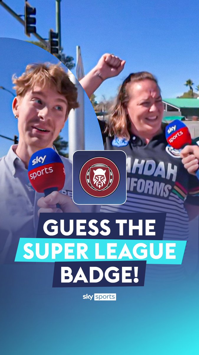 "Grumpy Old Man, My Father, The Fuming Rhinos" 😅 How many Super League badges can people in Vegas name correctly? 💭
